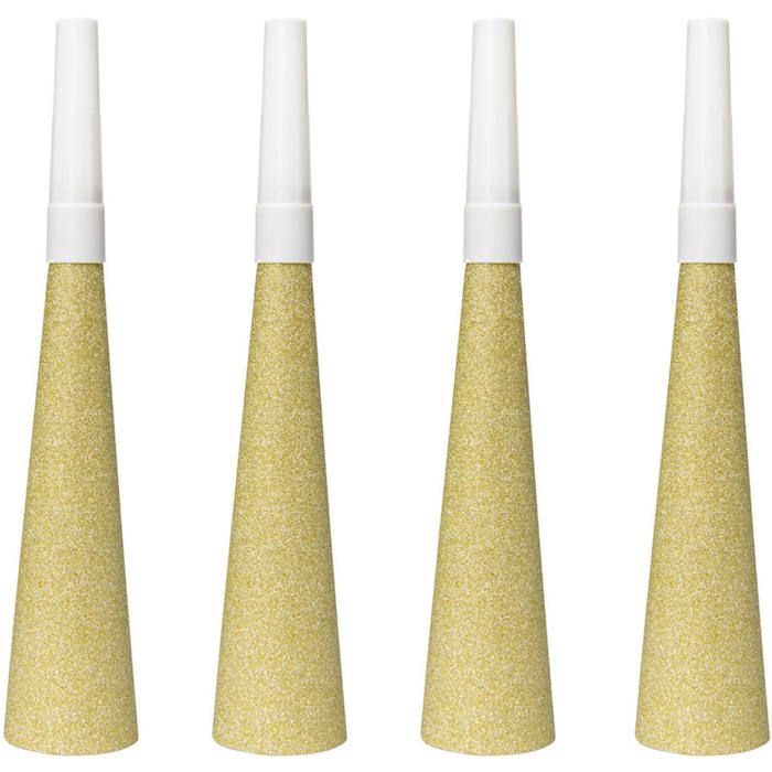 Gold Glitzer Partykracher 4x - 19 cm