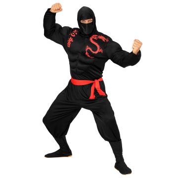 Muskelbegeistertes Ninja-Kostüm für Herren