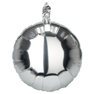 Runde Silber-Mylarballon 10x - 46 cm