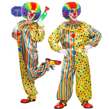 Clownkostüm für Erwachsene in mehreren Farben