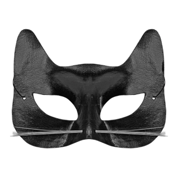 Schwarze Katzenmaske
