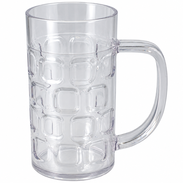 Bierglas mit Henkel und geprägtem Muster 500 ml