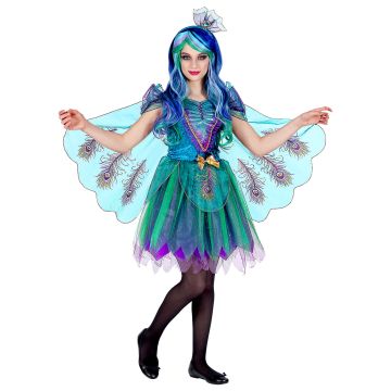 Pfau-Kostüm für Mädchen - 2 Teile