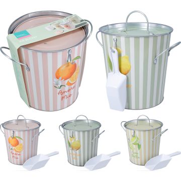 Eiseimer-Set 3 Teile mit Deckel und Plastikbehälter