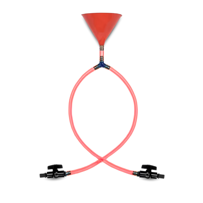 Doppeltrichter Bierbong orange