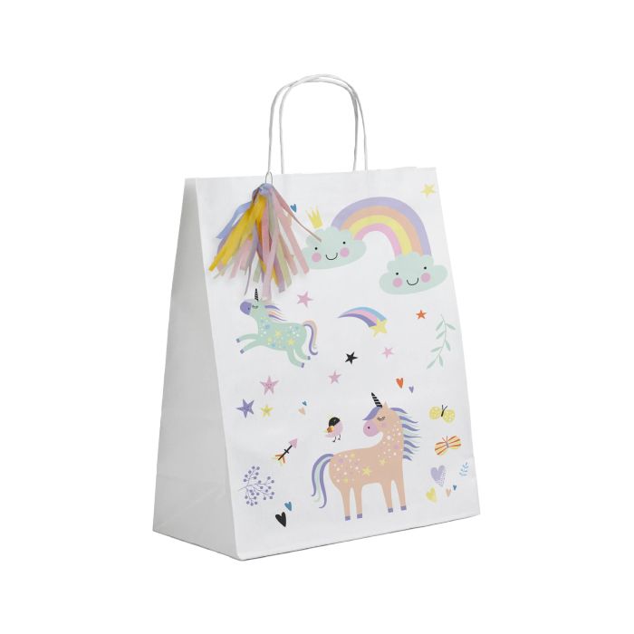 Geschenktüten mit Einhornmotiven 6x - 27x20 cm