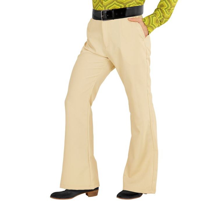 70er Herren Trompetenhose Beige