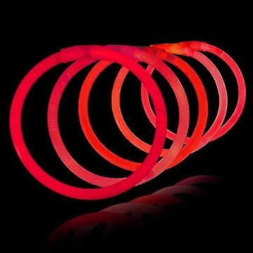 Rotes Knicklicht 100x - Selbstleuchtendes Armband