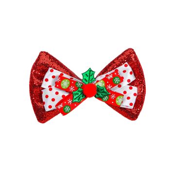 Weihnachts-Butterfly glitzernd rot 