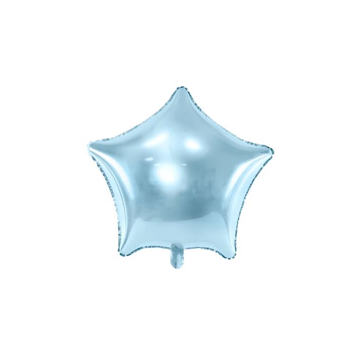 Sternförmiger Folienballon hellblau - Ø48 cm