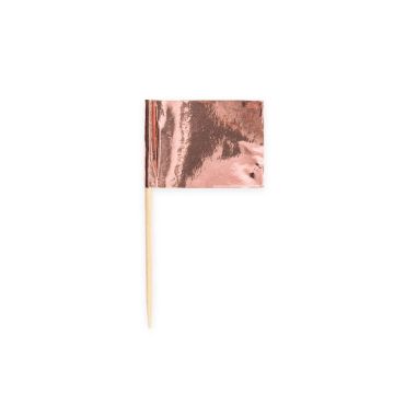 Metallic Rose Gold Holzstäbchen 50x