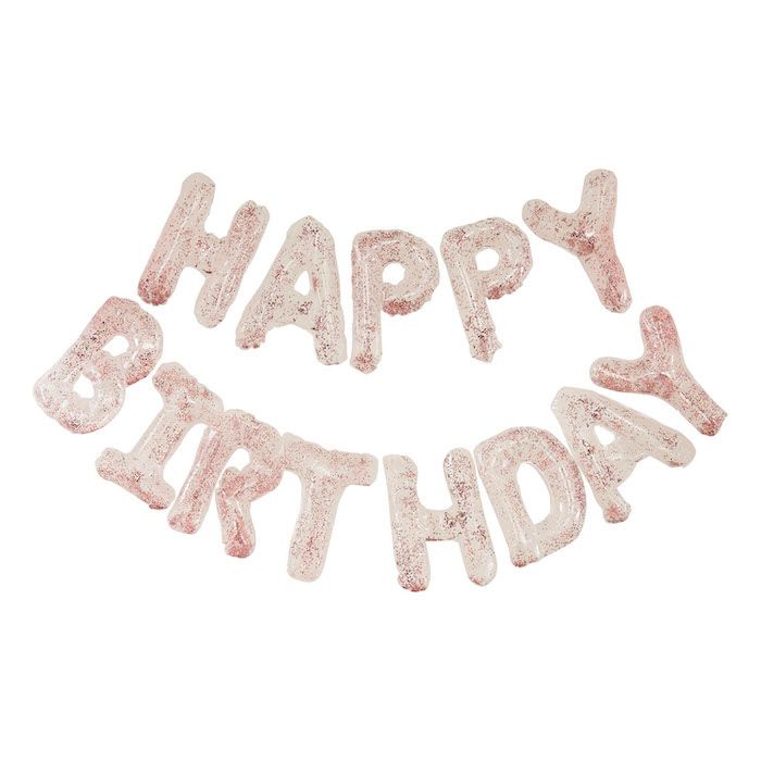 Transparente Konfetti Happy Birthday Ballon Banner