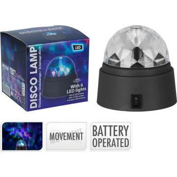 Diskolampe mit 6 LED-Lichtern in Grün, Blau und Rot