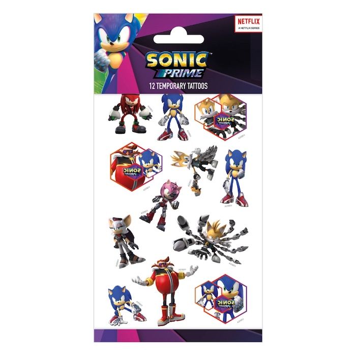 Sonic temporäre und falsche Tattoos 12x 