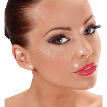 Gesichtsstegen Rhinestone Piercing - Set aus 2