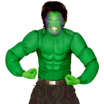 Grüne Muskelshirt-Kostüm für Kinder