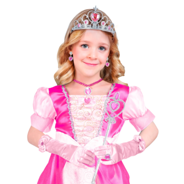Rosa Prinzessinnen-Set für Kinder - 6 Teile