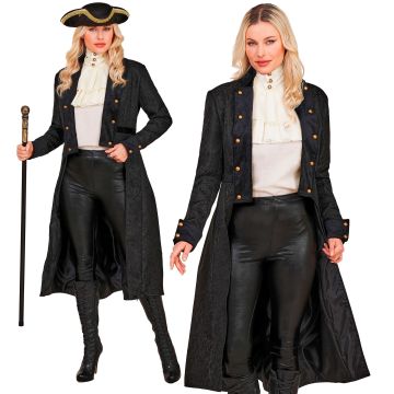 Victorianischer Mantel für Damen in Schwarz
