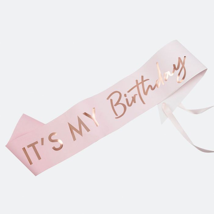 "It's my birthday" Schrägband - 75cm