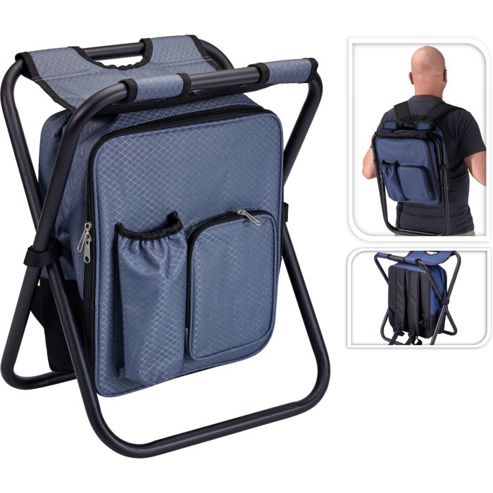 Klappsitz mit Kühltasche dunkelgrau