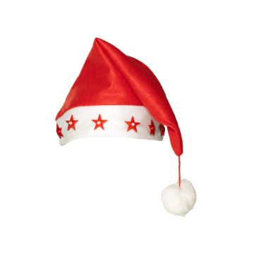 Rote Weihnachtsmütze mit Sternen