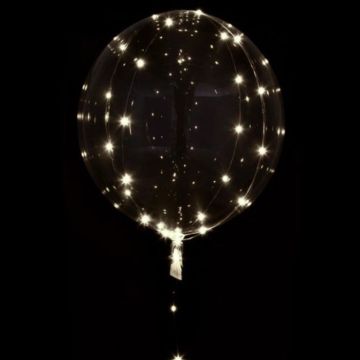 LED ballon hvid lyskæde 50 cm - 3 m