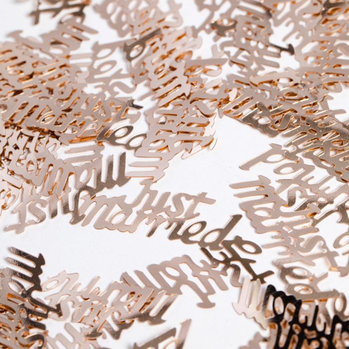 Rose gold Just Married Hochzeitsbuchstaben Tischkonfetti - 14 g