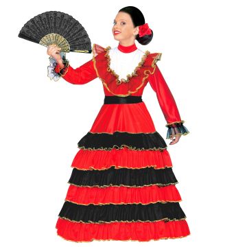 Flamencokleid mit eingenähtem Paillettenbügel für Mädchen