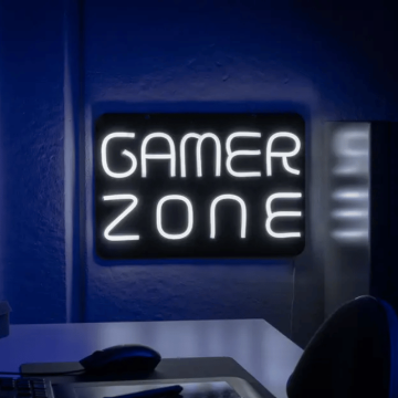 Gamer Zone Neon LED Schild - 28x41 cm