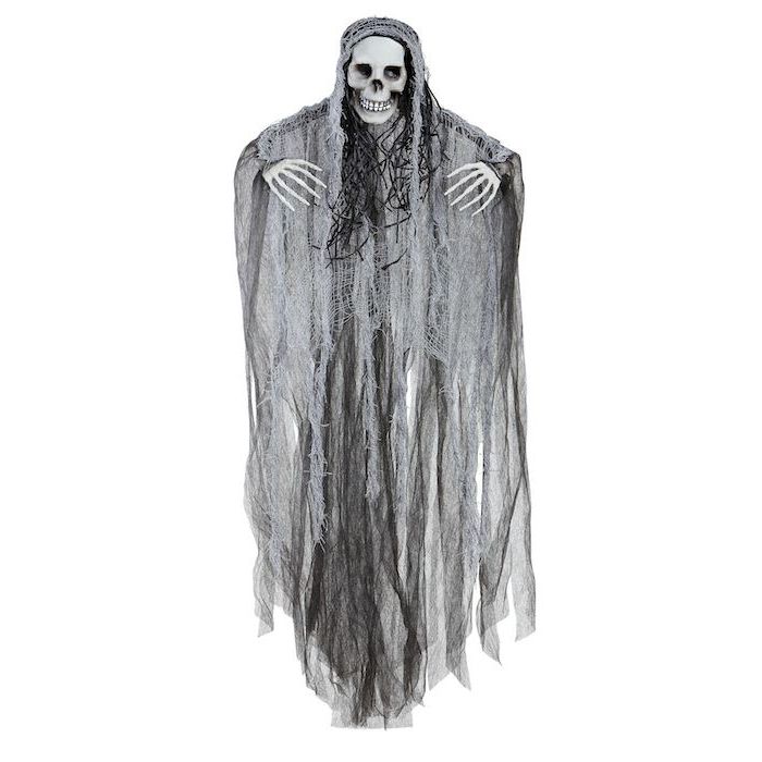 Schwarzes Todesskelett-Gespenst - 90 cm