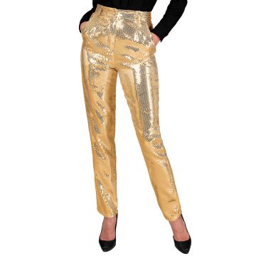 Pailletten-Hosen für Damen in Gold