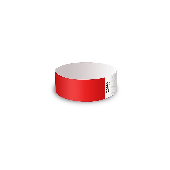 100x Zutrittsarmbänder ohne Druck - Rot
