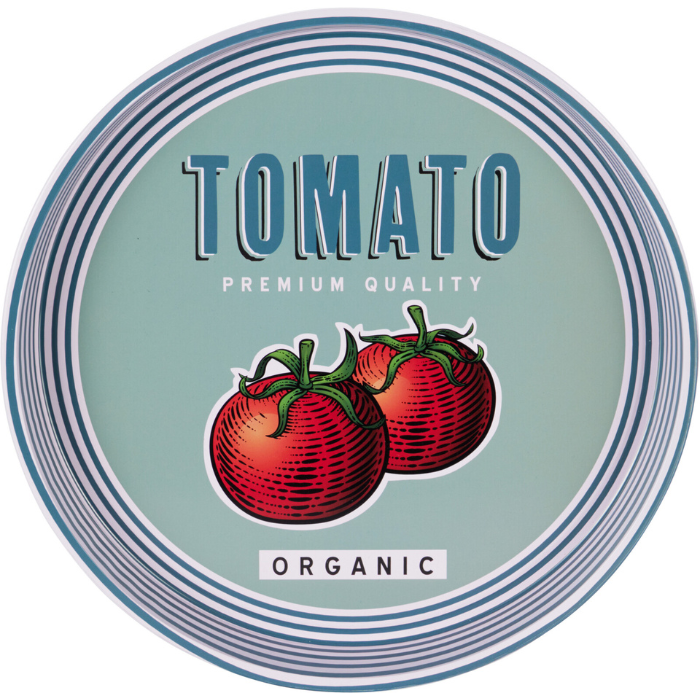 Tomaten-Metalltablett Ø32x4 cm