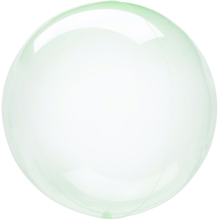 Grüner Kristallklarer Folienballon 45-55 cm