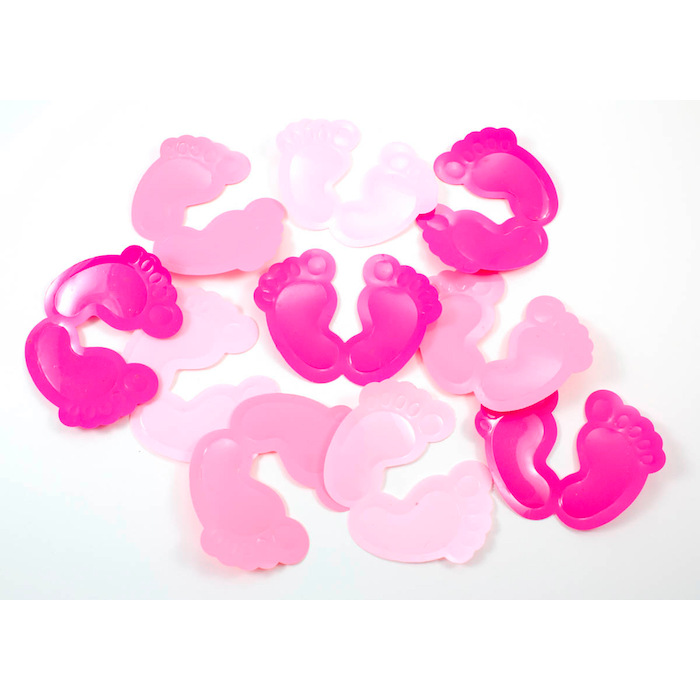 Pinke und rosafarbene Baby-Fuß-Konfetti - 8,5  6,5 cm