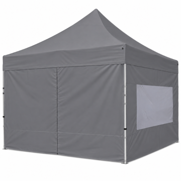 Seitenwand mit Tür für Pavillon Easy up 3x2 m grau