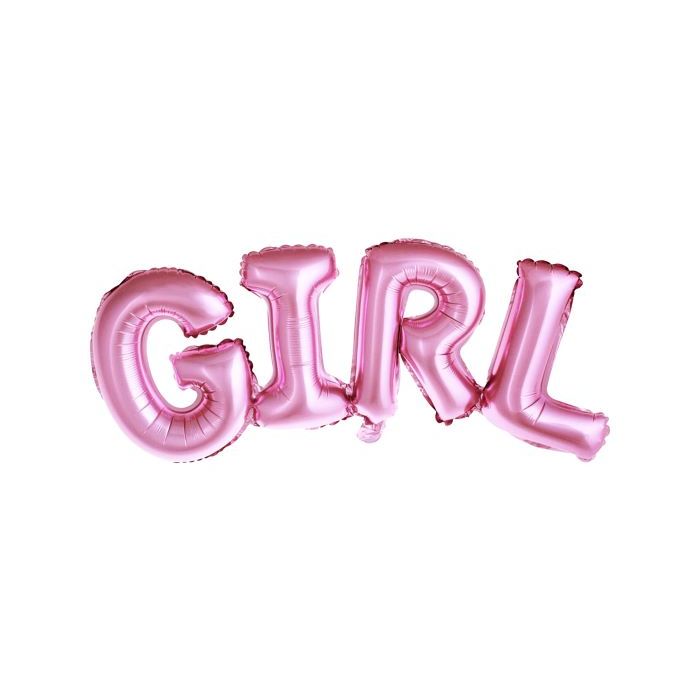 Rosa Girl Buchstaben Folienballon - 74x33 cm