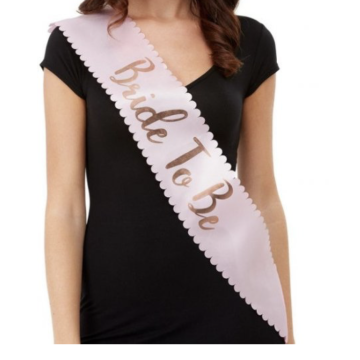 Rosegold Bride To Be Schärpe