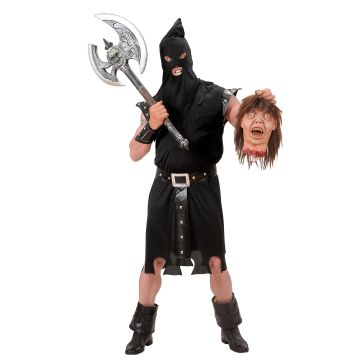 Schwarzes Henker Kostüm für Herren