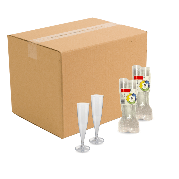 150 ml Sektgläser 176x Plastik transparent 