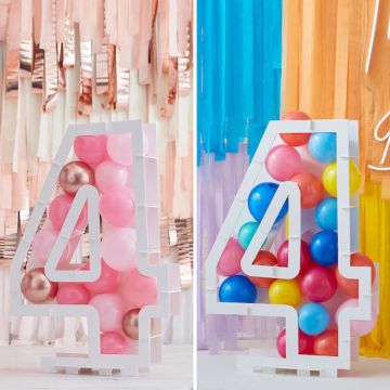Ballon-Zahlenrahmen Nr. 4 - 81cm 