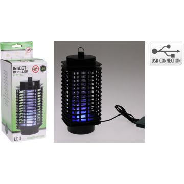 Schwarzer elektrischer Mückenvernichter mit UV-LED und USB