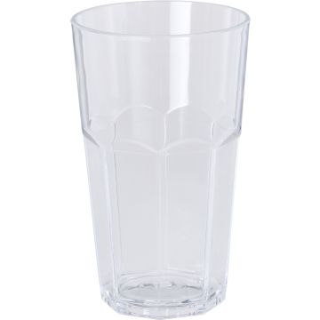 Trinkglas aus Acryl 370 ml mit facettiertem Design