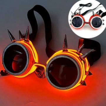LED-Brille mit Stacheln in Orange