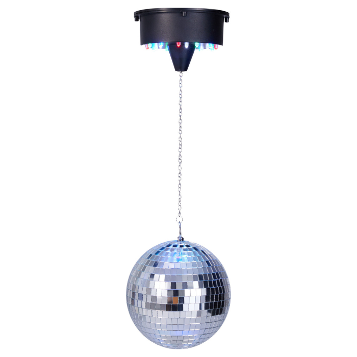 Diskokugel Silber LED 15 cm 