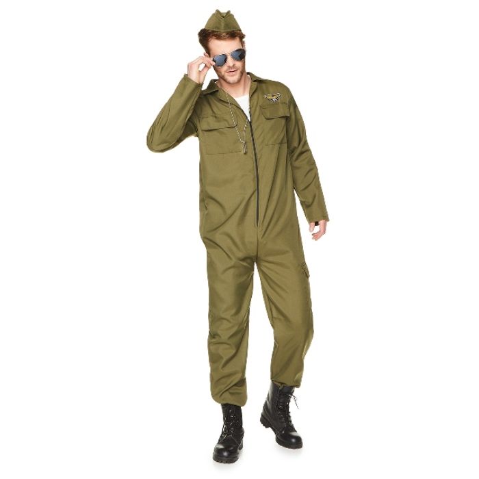 Jagdpilot Kostüm grün