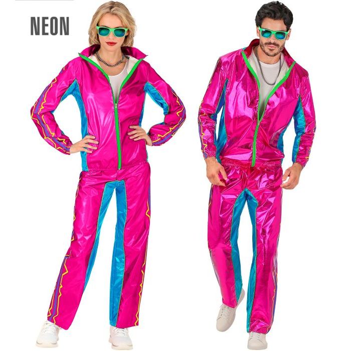 Pinker Retro-Disco-Trainingsanzug - 2 Teile