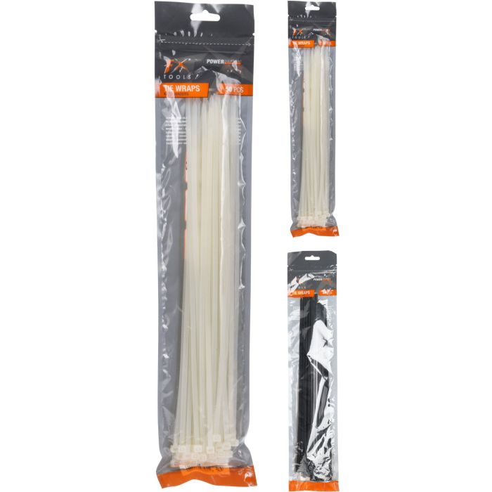 Kabelbinder aus Nylon, 4,8 x 350 mm, 50 stk