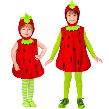 Erdbeerkostüm für Kinder - 2 Teile