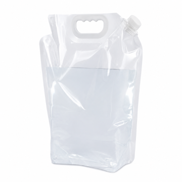 Faltbarer Wasserbeutel 5 Liter transparent